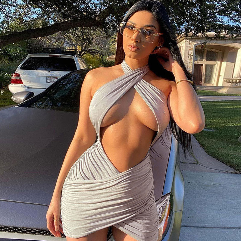 Women's nan Mini Dresses Gray