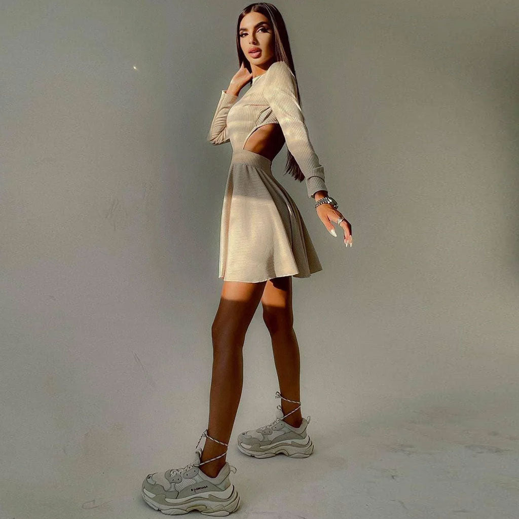 Women's nan Mini Dresses L Apricot